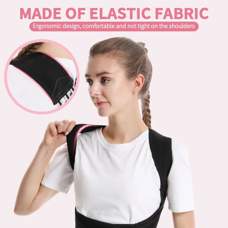 Adjustable Back Posture Brace for Office and Gym Use
