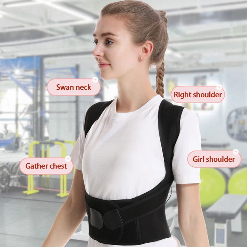 Adjustable Back Posture Brace for Office and Gym Use